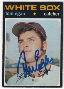 Autographed 1971 Topps TOM EGAN Chicago White Sox card #537 w/ COA - Picture 1 of 1