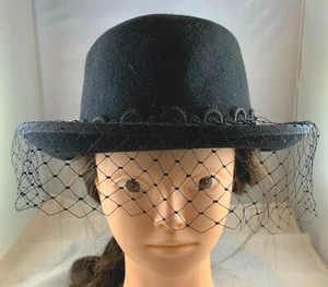 STREET SMART BETMAR WOOL WOMEN'S HAT BLACK NETTING - Picture 1 of 7