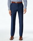 $285 Tommy Hilfiger 42w X 30l Men'S Blue Modern Fit Flat Wool Pants *Repaired*