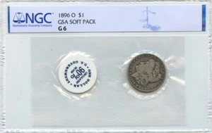 1896-O Morgan Dollar GSA SOFT PACK S$1 NGC G6 - Picture 1 of 2