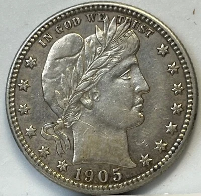 1905 S SanFrancisco   Barber Quarter  Au-Uncirculated Coin - Image 1 of 4