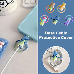 1Pc Mini 2 in 1 Data Cable Protector Cover Cute Cable Winder Protection Tool
