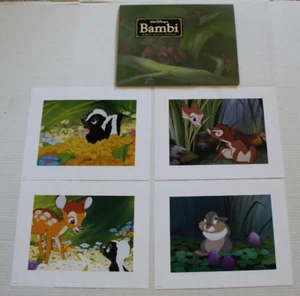 Disney Store - Bambi - Exclusive Lithograph Portfolio Set of 4 - Picture 1 of 7
