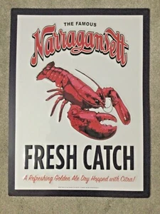 Narragansett Brewery Fresh Catch Ale Lobster Large Metal Beer Sign Rhode Island - Picture 1 of 2