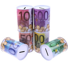 1pc Euro Dollar Money Box Safe Cylinder Piggy Bank Banks For Coins Deposit &NS