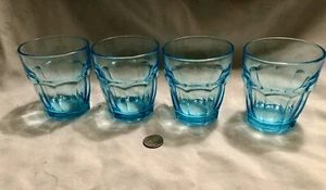set 4 bicchieri vintage turchese/blu bar lounge rock B.Rocco - Foto 1 di 6