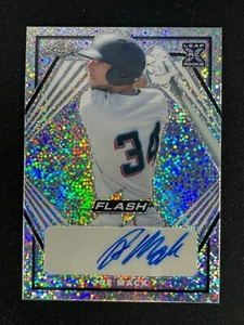 Joe Mack XRC - 2021 Leaf Flash Speckle AUTO #BA-JM1 - Marlins Prospect - Picture 1 of 2
