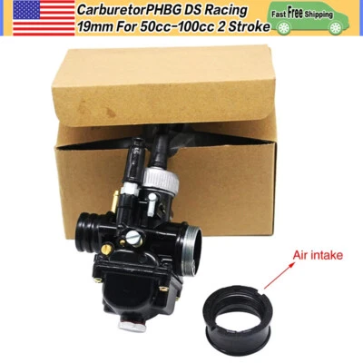 PHBG DS Racing 19mm Carburetor 50cc-100cc 2 Stroke Gas Scooter Motorcycle Carb — 第 1/4 张图片