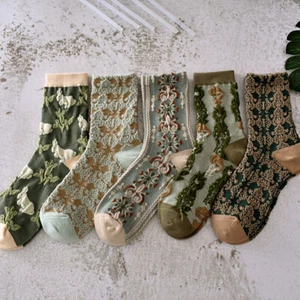10Pairs Women Cotton Casual Warm Socks Mid Calf Stretchy Middle Tube Socks Gift - Picture 1 of 8