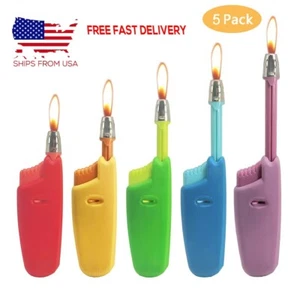 Candle Lighter Long Neck Adjustable Butane Refillable Lighters Kitchen Igniter - Picture 1 of 7