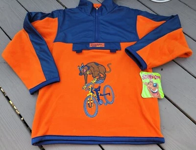Top Scooby Doo Vintage Media Cremallera Cálido Vellón Dibujos Animados Red Niños Talla 8-10. Nuevo con etiquetas Foto 1 de 4