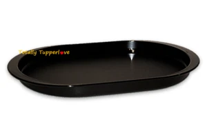 Bandeja para servir Tupperware preludio ovalada vintage negra en excelente estado - Imagen 1 de 1