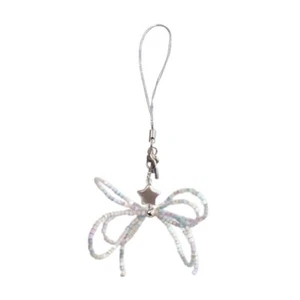 Star Bowknot Charm Phone Strap Keychain Keyring Ornament Sweet Cool Bag Pendant - Zdjęcie 1 z 8