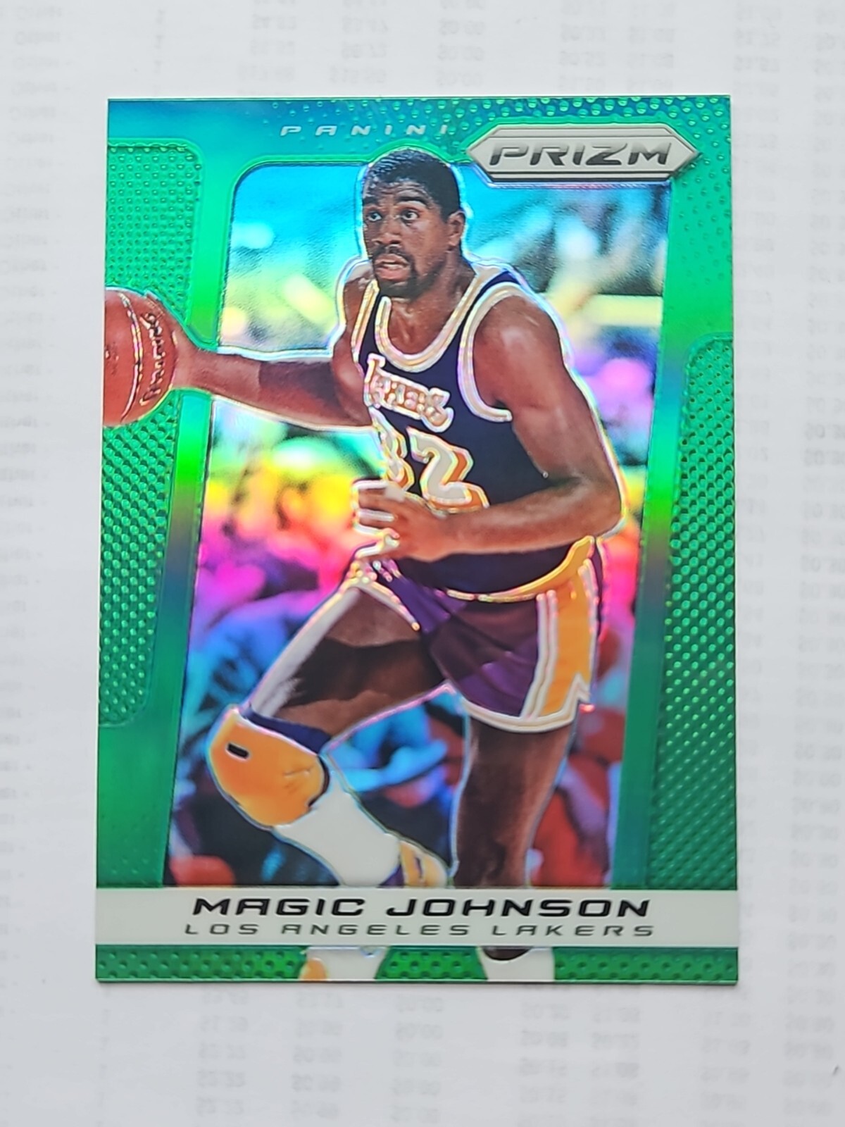 2013 Panini Prizm Magic Johnson Green 242 Lakers