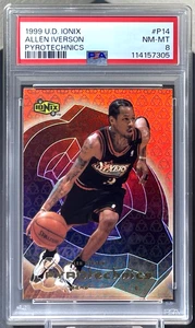 Allen Iverson 1999-00 Upper Deck Ionix Pyrotechnics #P14 SP Insert 76ers HOF - Picture 1 of 2