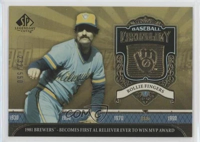 2006 SP Legendary Cuts Baseball Chronology /550 Rollie Fingers #BC-RF HOF - Image 1 of 2