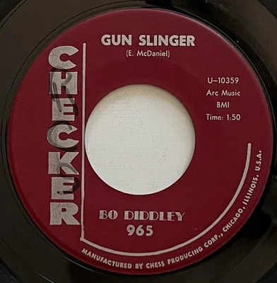 Bo Diddley Gun Slinger / Signifying Blues 45 rpm EX+ Checker Blues Rock & Roll Foto 1 de 2