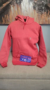 Vintage Champion Reverse Weave Hoodie Rot 80s 90s Small USA Made - Faded Washed - Bild 1 von 8