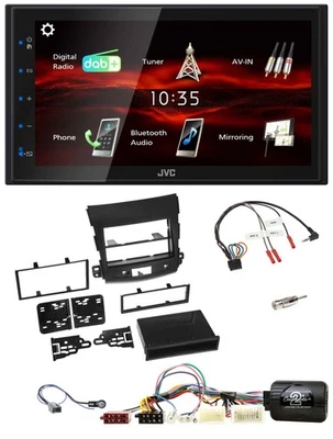 JVC USB Bluetooth Lenkrad DAB 2DIN Autoradio für Mitsubishi Outlander 2007-2012 - Bild 1 von 4