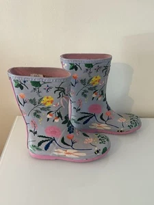 Joules Junior Girls Ladies Short Wellington Boots Wellies - Patterned UK Size 3 - Picture 1 of 5