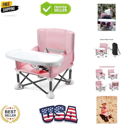Asiento de bebé portátil de viaje | Plegable compacto con correas para uso en interiores/exteriores | G... Foto 1 de 4