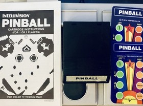 INTELLIVISION PINBALL WHITE LABEL CART/MANUAL/ 2 OVERLAYS ONLY & TESTED 4/5/26