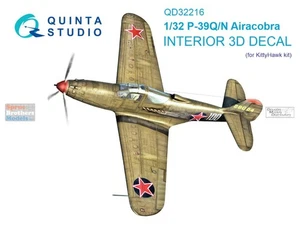 QTSQD32216 1:32 Quinta Studio Interior 3D Decal - P-39Q P-39N Airacobra (ZIM - Picture 1 of 4
