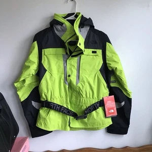 THE NORTH FACE STEEP TECH RENDEZOUS Black Volt Ski Snowboarding Jacket L RARE - Picture 1 of 5