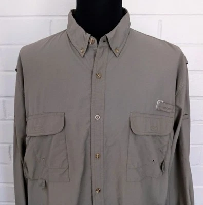Camisa de pesca Redington con botones para hombre extra grande manga larga UPF 30+ largo peso excelente Foto 1 de 4