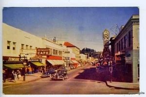 Eugene OR Theatre Street View Old Cars Postcard - Picture 1 of 1