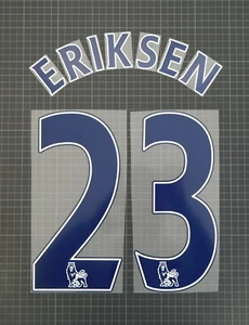 ERIKSEN #23 2013-2017 Player Size Premier League Blue Nameset PS-PRO Plastic - Picture 1 of 1