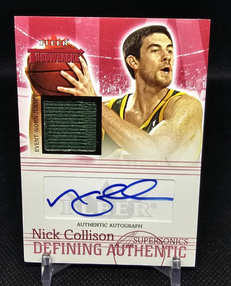 2004 Fleer Throwbacks Defining Authentic Jersey /249 Nick Collison #DAA-NC Auto - Image 1 of 2