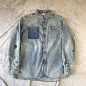 Levi’s Herren Jeanshemd Distressed Knopfleiste Blau Größe L - Bild 1 von 19