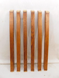 Six 1900's Antique BALUSTERS Stair Railing OAK Square CRAFTSMAN / MISION Style - Picture 1 of 5