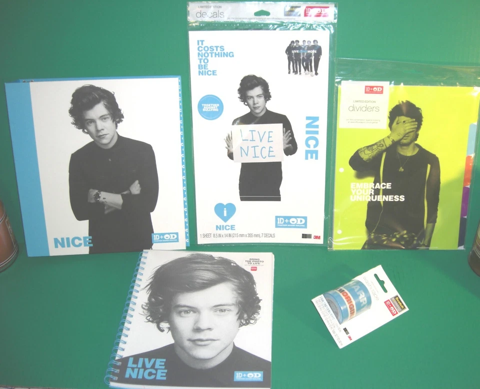 HARRY STYLES 1D One Direction Choose Notebook Stickers or Dividers - NEW - Image 1 of 1