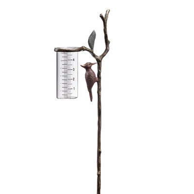 SPI Home 34144 Woodpecker Rain Gauge Garden Stake Wide Mouth Glass Gauge - Image 1 of 3