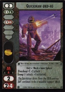 4x  Quickdraw (QKD-4G) - C Ungraded Commander's Edition - Battletech - Picture 1 of 1