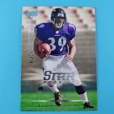 2008 Upper Deck Rookie Exclusive Football #RE42 Ray Rice Ravens STAR ROOKIES - Image 1 of 2