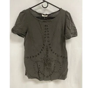 Top para mujer ISABEL MARANT ETOILE bordado con ojales negro talla 2 manga corta - Imagen 1 de 7