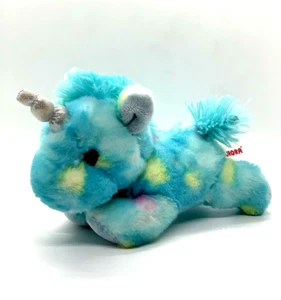 Peluche Aurora Blu Unicorno Mirtillo Ripple 7" Pastello Peluche Giocattolo Lovey - Foto 1 di 8