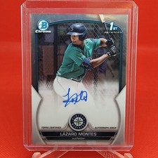 2023 Bowman Chrome 1st Rc Lazaro Montes On Card Rookie Auto #CPA-LM Mariners