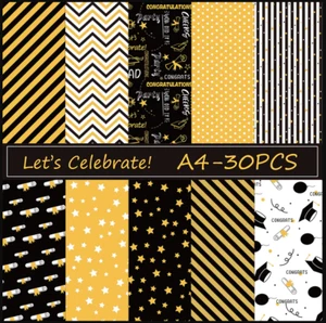 30 Pieces Theme Pattern Paper A4 Origami / Gift Card / Scrapbook Paper - Picture 1 of 1