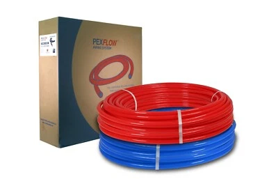 PEXFLOW PEX B TUBING KIT RED AND BLUE POTABLE WATER Pipe TUBING 100-500ft 3/4"in-1/2"in