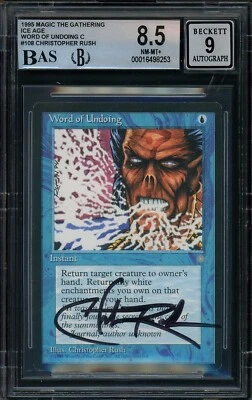 1995 MTG Ice Age World of Undoing Christopher Rush Signed BGS 8.5 AUTO 9 - Image 1 of 2