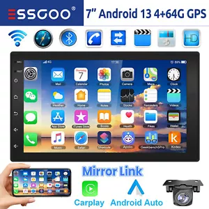 Autoradio 2 DIN 7 Pollici Carplay Android 13 4+64G GPS RDS WiFi Bluetooth Camera - Foto 1 di 14