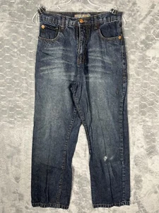 Paco Jeans Denim & Co. Boy's Dark Wash Straight Leg Blue Denim Jeans Size 16 - Picture 1 of 9
