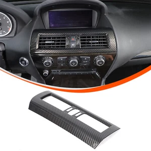 ABS Carbon Fiber AC Air Vent GPS Panel Trim Cover For BMW 6 Series 2004-2009 - Imagen 1 de 13