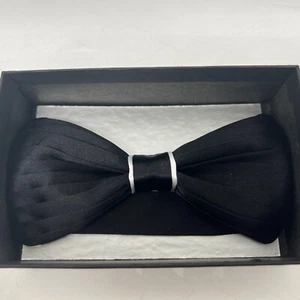 Pajarita negra formal preatada accesorios formales Santana para esmoquin - Imagen 1 de 7