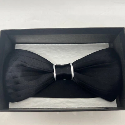 Santana официальные аксессуары предварительно завязанный официальный черный галстук-бабочка для смокинга - Изображение 1 из 4