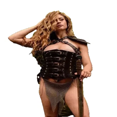 Corpo de fantasia de couro renascentista justo - Imagem 1 de 4